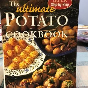 Cookbook on stand potato cookbook